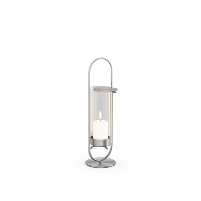 OVAL CANDLE 35 Kerzenhalter silber