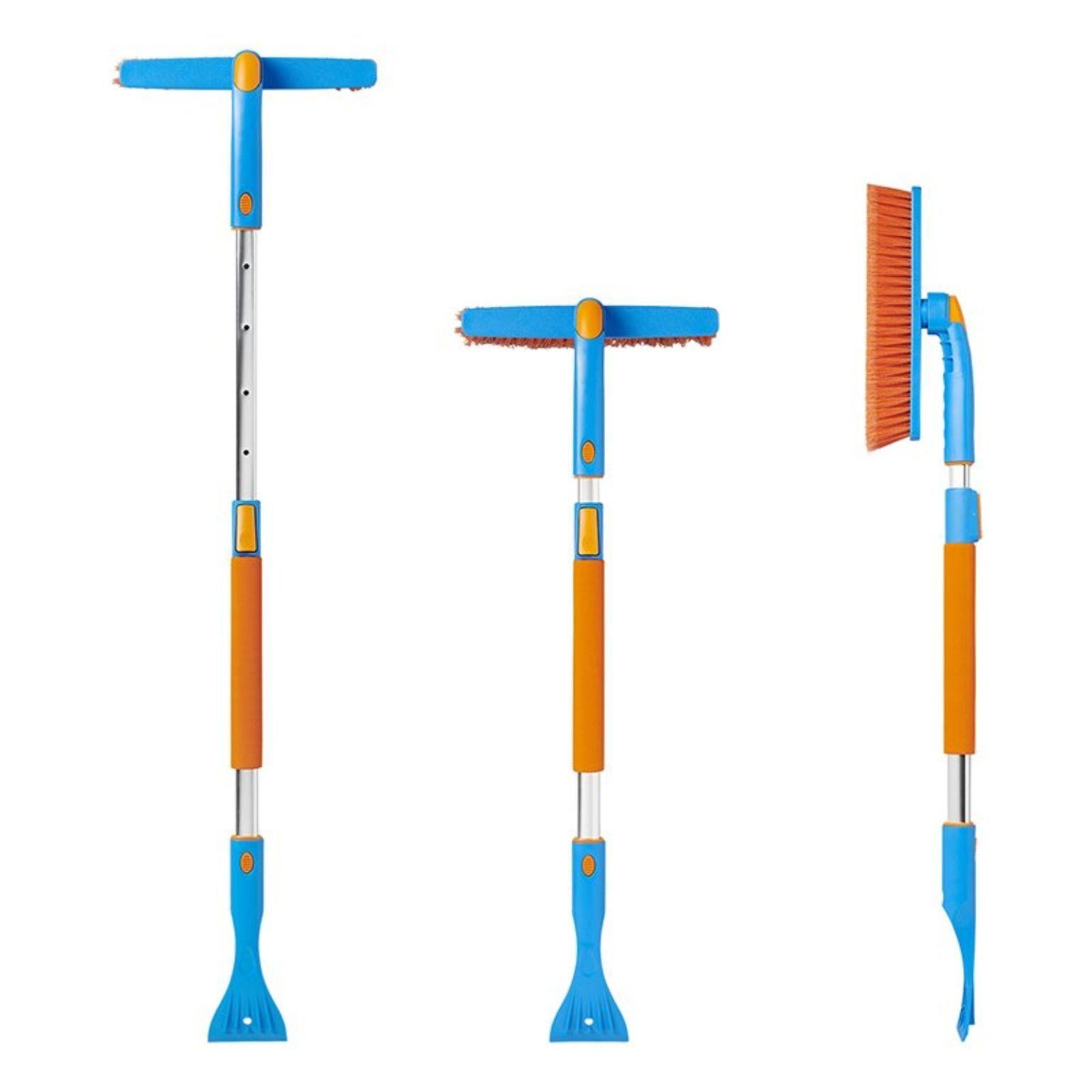 Schneeb&uuml;rste mit Eiskratzer und Teleskopstiel 99 - 127 cm