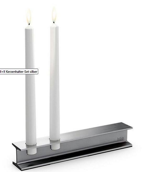 HENRY METAL II Kerzenhalter silber