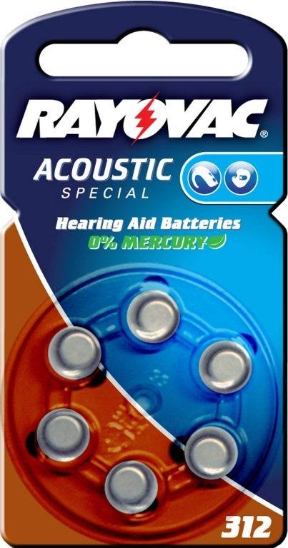 H&ouml;rger&auml;tebatterie PR41 Typ: 312 (6er Blister)