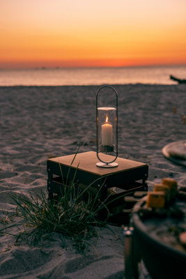 OVAL CANDLE 35 Kerzenhalter silber