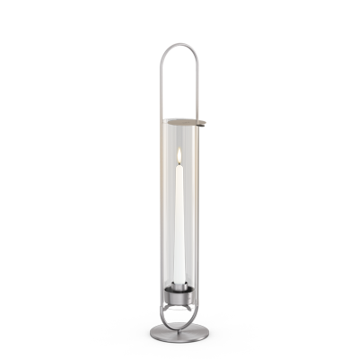 OVAL CANDLE 55 Kerzenhalter silber