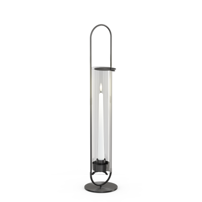 OVAL CANDLE 55 Kerzenhalter schwarz gebürstet