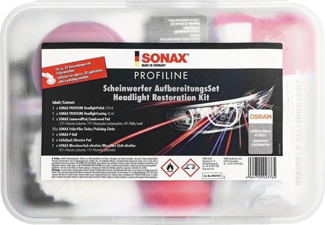 SONAX Aufbereitungs-Set, Scheinwerfer PROFILINE ScheinwerferAufbereitungsSet