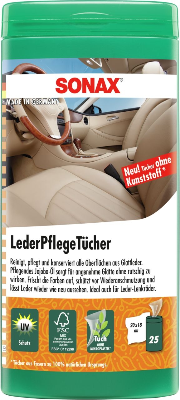 SONAX Lederpflegemittel LederPflegeTücher