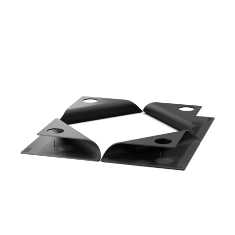 SQUARE CANDLE Kerzenhalter-Set schwarz