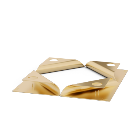 SQUARE CANDLE Kerzenhalter-Set gold