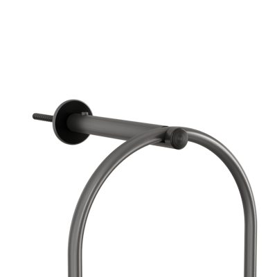 OVAL CANDLE Wandhalter schwarz geb&uuml;rstet