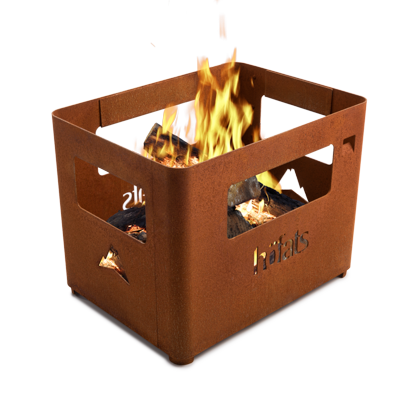 BEER BOX Feuerkorb rostig