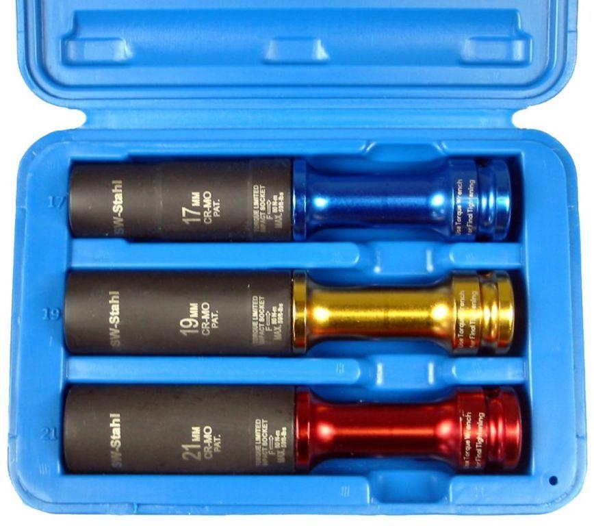 Radmutterneins&auml;tze 1/2" 3-teilig mit Drehmomentbegrenzung