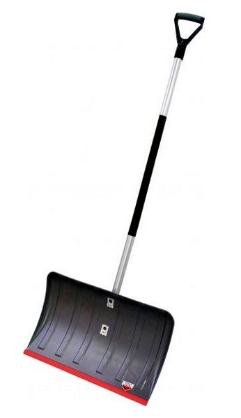 Kunststoff-Schneeschieber schwarz/rot