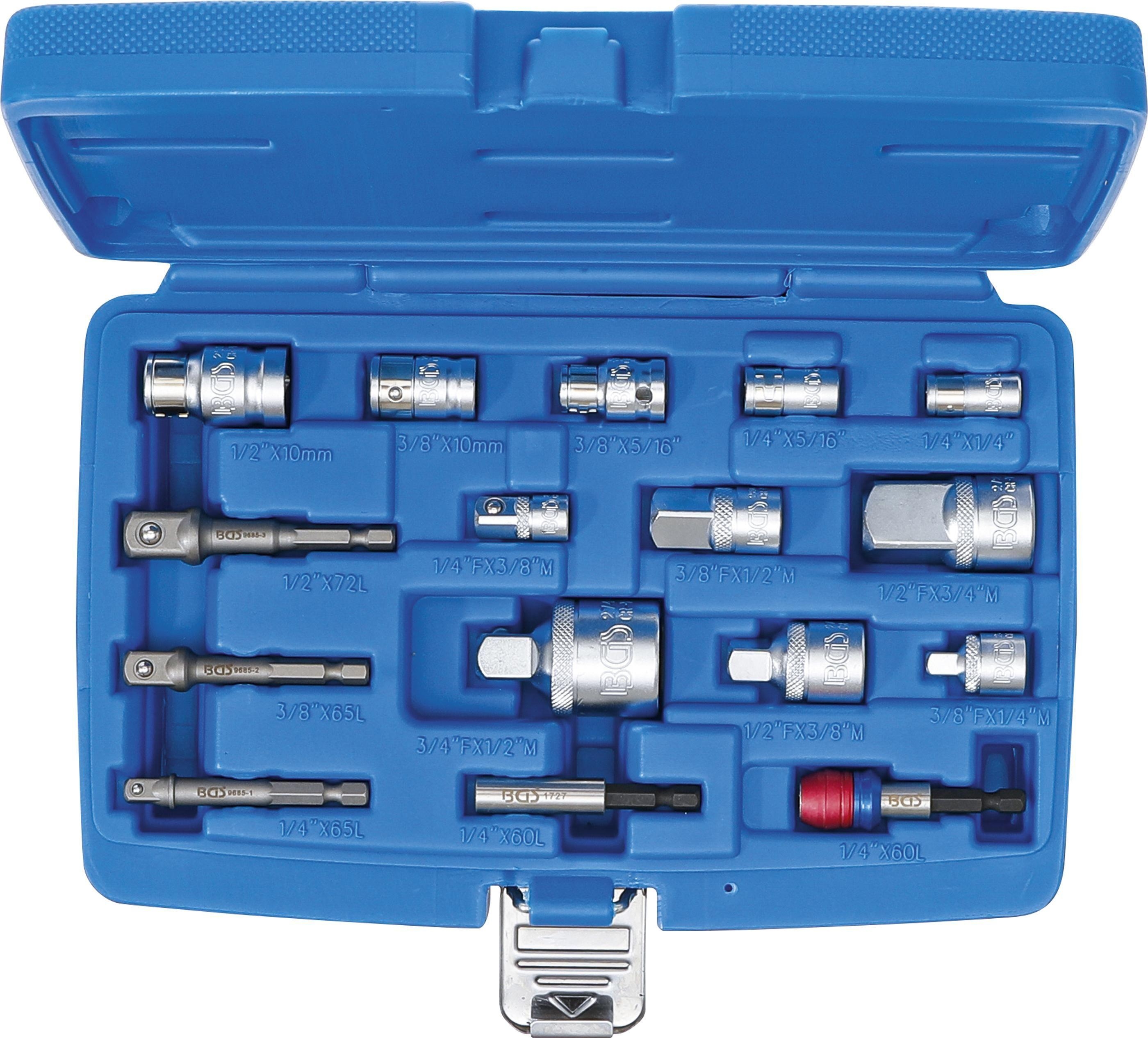 Bit-Adapter- / Steckschl&uuml;ssel-Adapter-Satz 16-tlg.