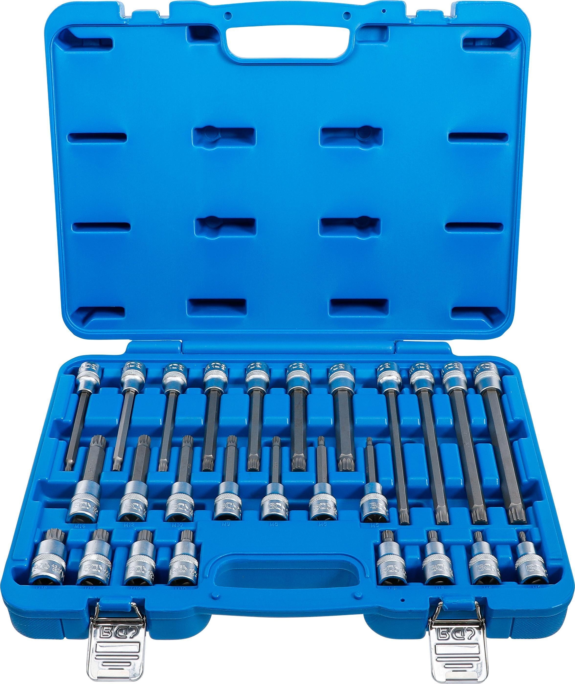 Bit-Einsatz-Satz | Antrieb Innenvierkant 12,5 mm (1/2") | Innenvielzahn (f&uuml;r XZN) | 26-tlg.