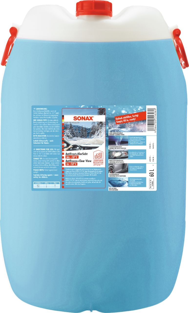 SONAX Scheibenfrostschutz AntiFrost+KlarSicht 60 Liter