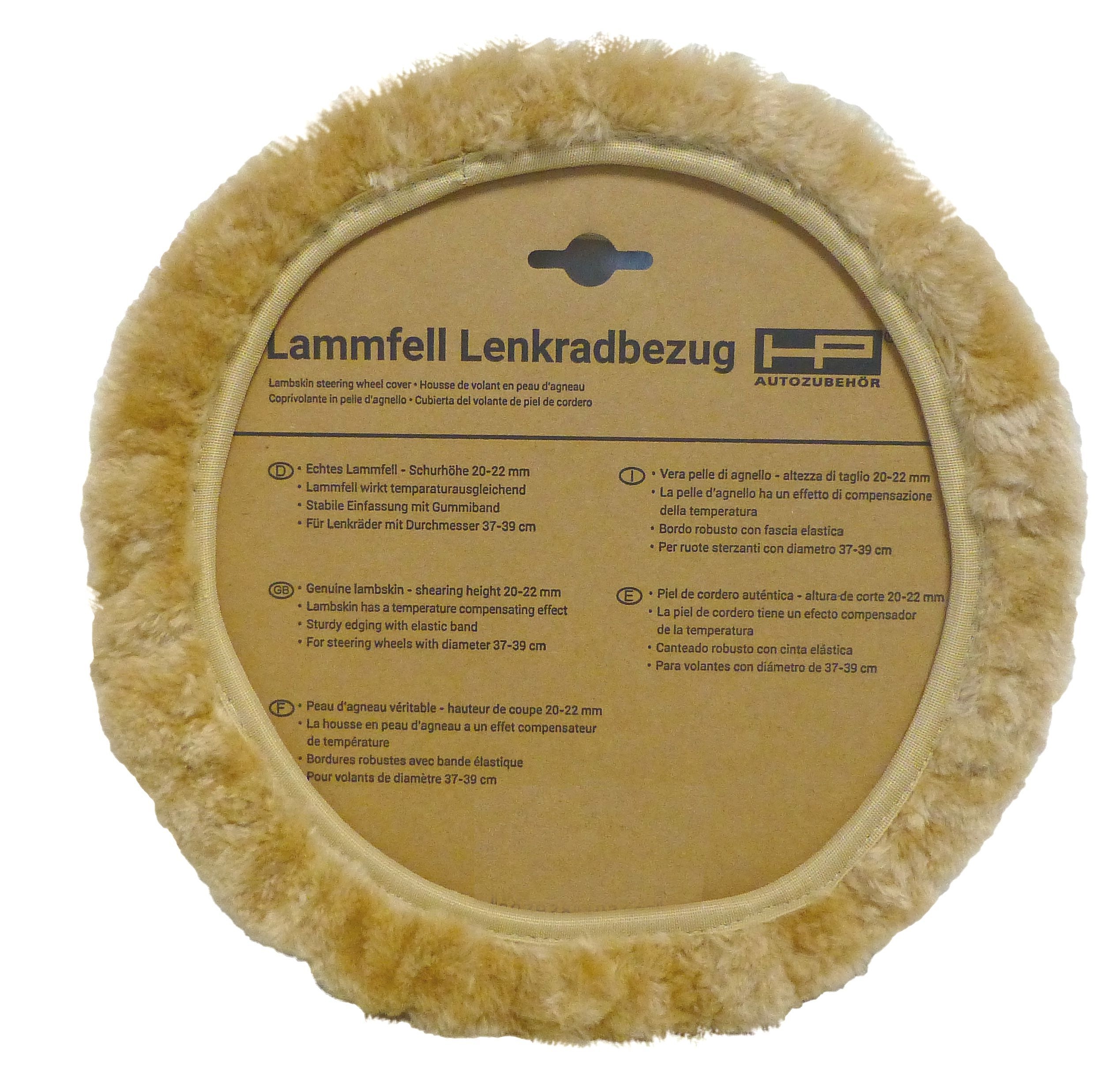 HP Lammfell Lenkradfellbezug Camel