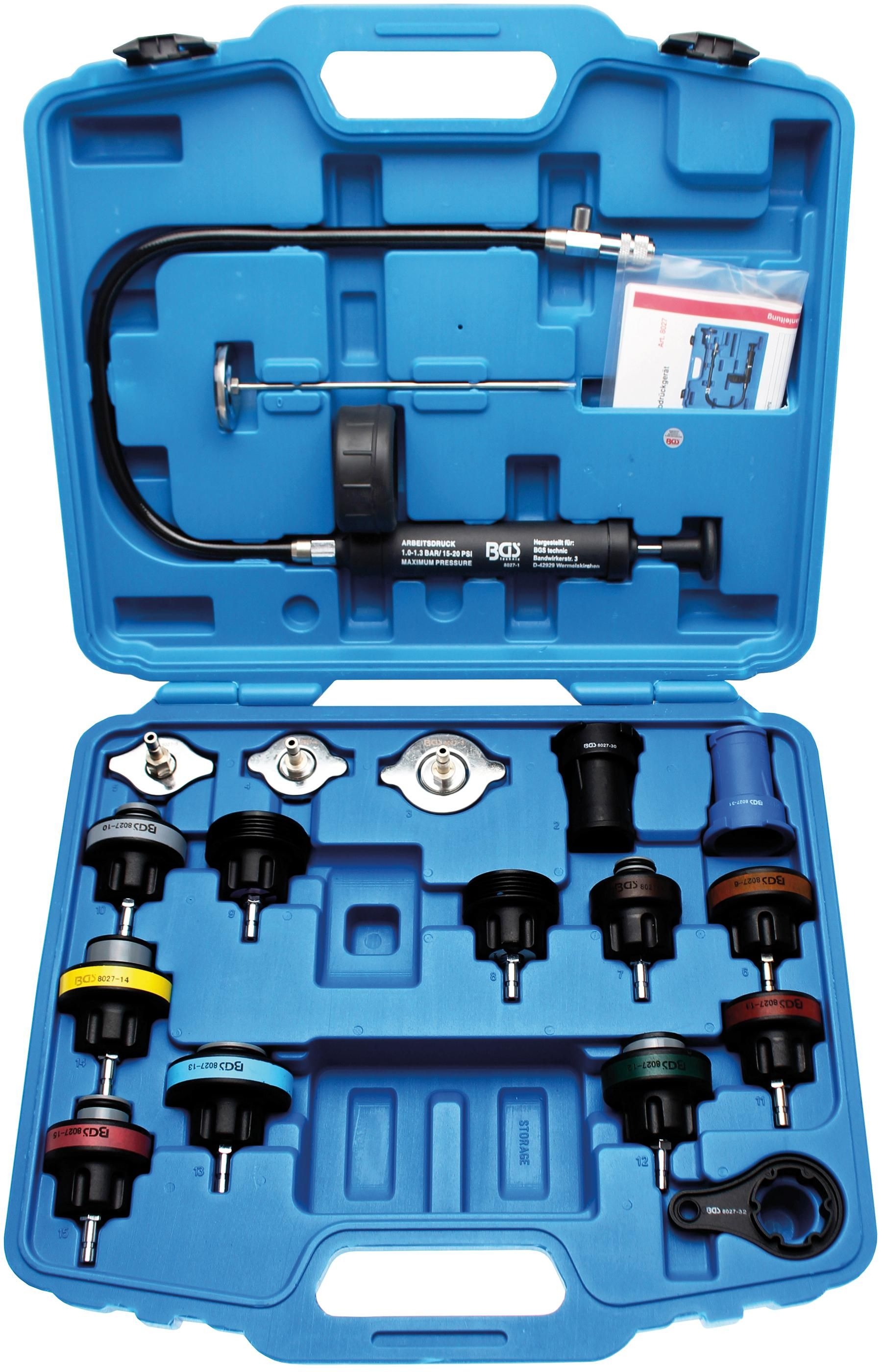 Kühlsystem-Abdrück-Satz | 18-tlg.