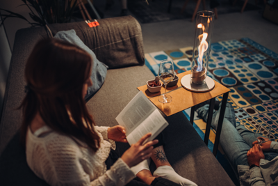 SPIN 90 Tischfeuer grau