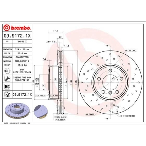 BREMBO Bremsscheibe XTRA LINE - Xtra