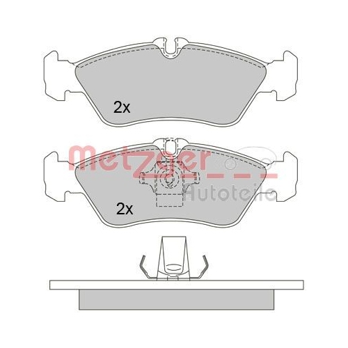 METZGER Bremsbelagsatz, Scheibenbremse GREENPARTS