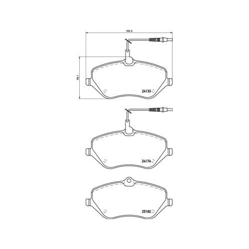 BREMBO Bremsbelagsatz, Scheibenbremse PRIME LINE