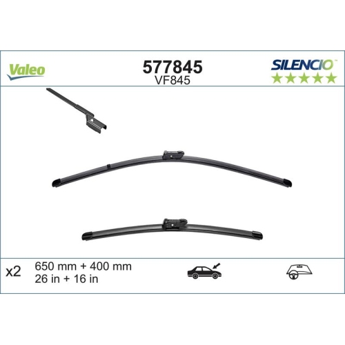 VALEO Wischblatt SILENCIO FLAT BLADE SET