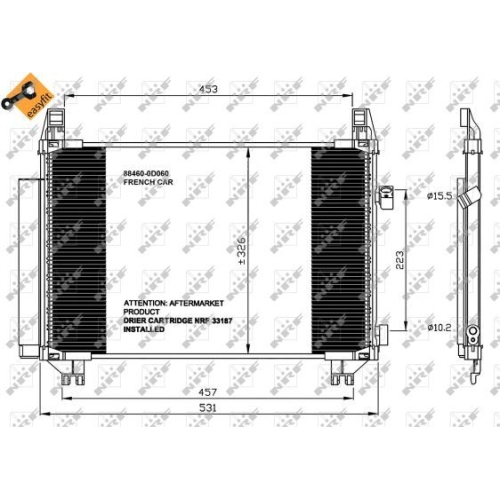 NRF Kondensator, Klimaanlage EASY FIT