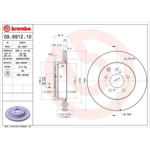 BREMBO Bremsscheibe PRIME LINE