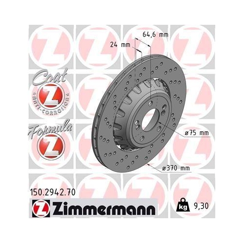 ZIMMERMANN Bremsscheibe FORMULA Z