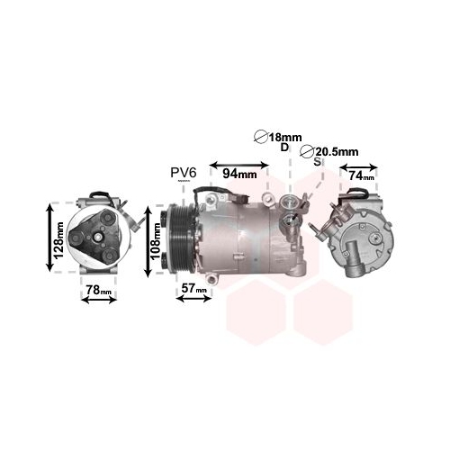 VAN WEZEL Kompressor, Klimaanlage *** IR PLUS ***