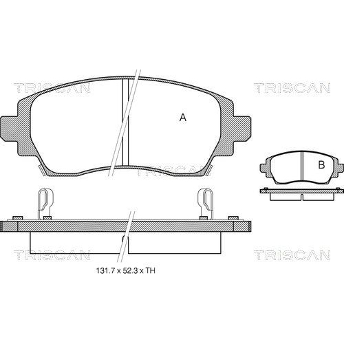 TRISCAN Bremsbelagsatz, Scheibenbremse