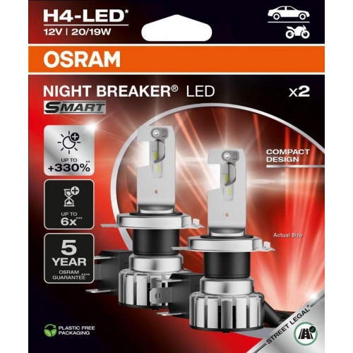 ams-OSRAM Glühlampe, Fernscheinwerfer NIGHT BREAKER® LED SMART H4