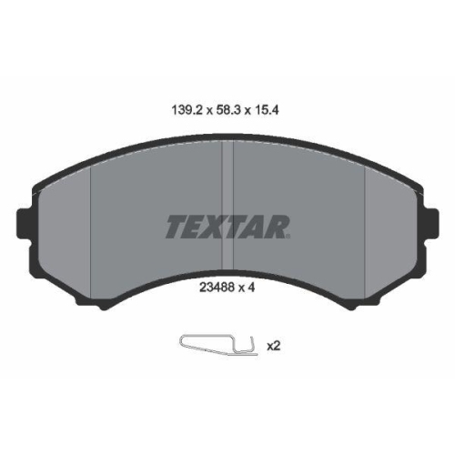 TEXTAR Bremsbelagsatz, Scheibenbremse