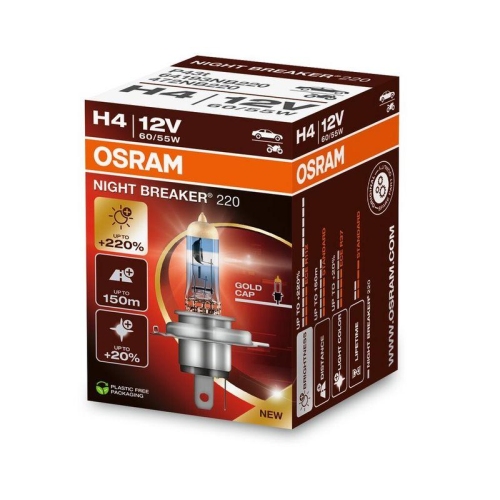ams-OSRAM Gl&uuml;hlampe, Fernscheinwerfer NIGHT BREAKER&reg; 220