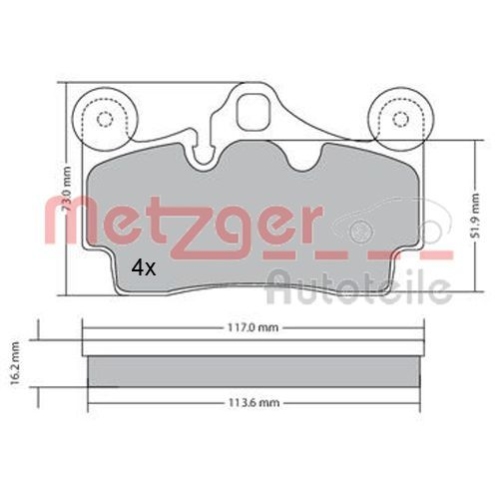 METZGER Bremsbelagsatz, Scheibenbremse