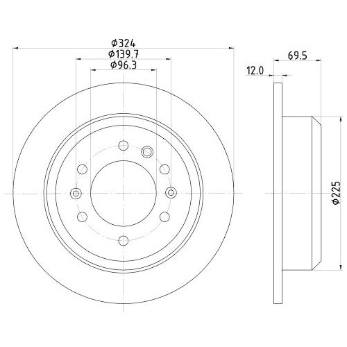 HELLA PAGID Bremsscheibe