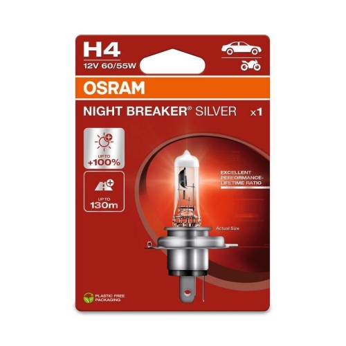 ams-OSRAM Glühlampe, Fernscheinwerfer NIGHT BREAKER® SILVER