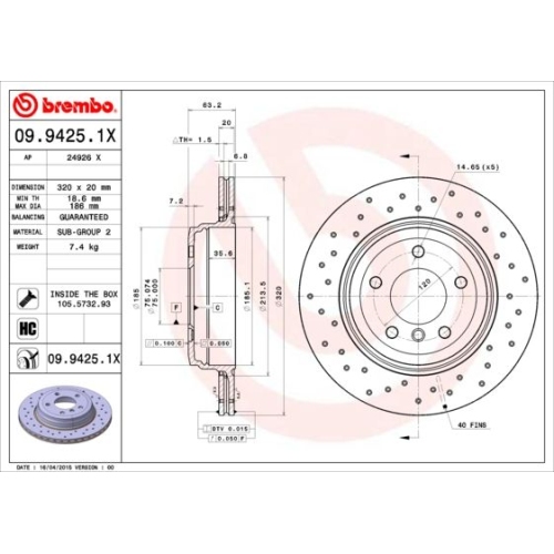 BREMBO Bremsscheibe XTRA LINE - Xtra