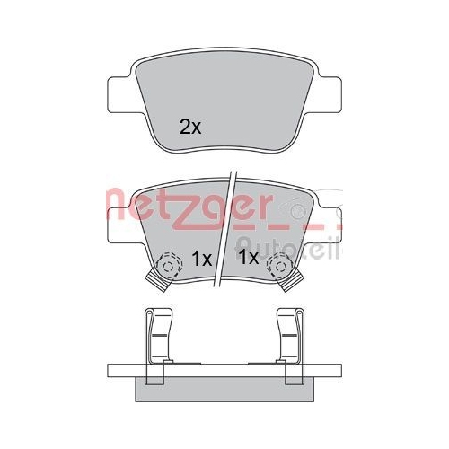 METZGER Bremsbelagsatz, Scheibenbremse