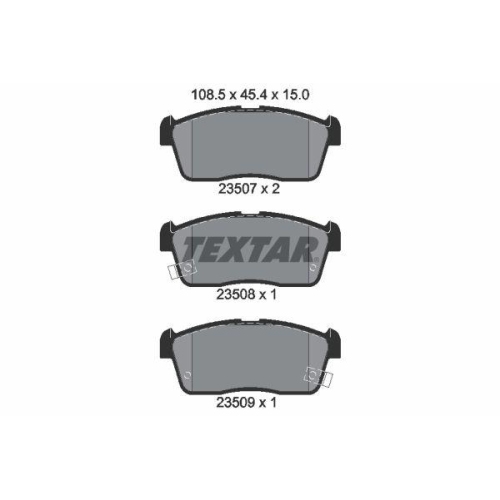 TEXTAR Bremsbelagsatz, Scheibenbremse