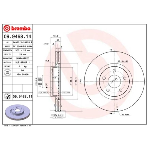 BREMBO Bremsscheibe PRIME LINE - UV Coated