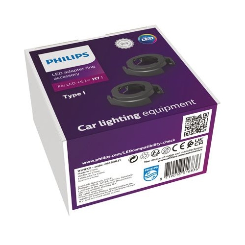 PHILIPS Lampenfassung, Hauptscheinwerfer Adapter Ring H7-LED