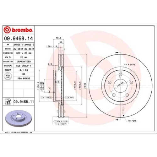 BREMBO Bremsscheibe PRIME LINE - UV Coated