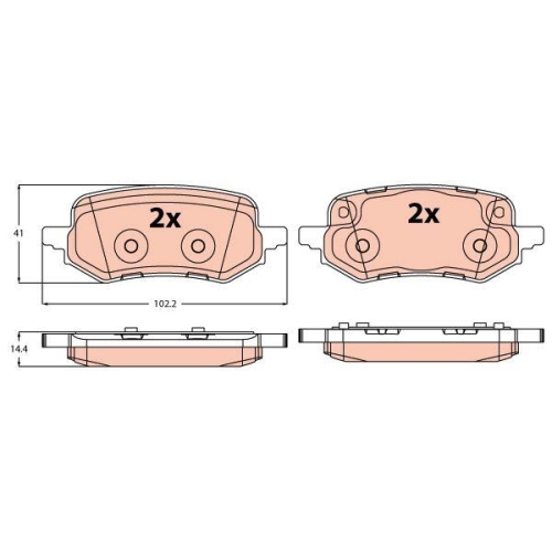 TRW Bremsbelagsatz, Scheibenbremse