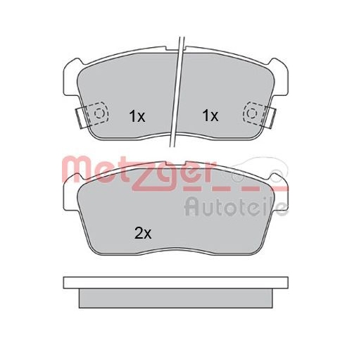 METZGER Bremsbelagsatz, Scheibenbremse