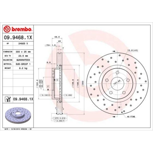 BREMBO Bremsscheibe XTRA LINE - Xtra