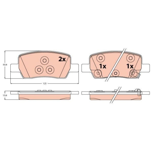 TRW Bremsbelagsatz, Scheibenbremse