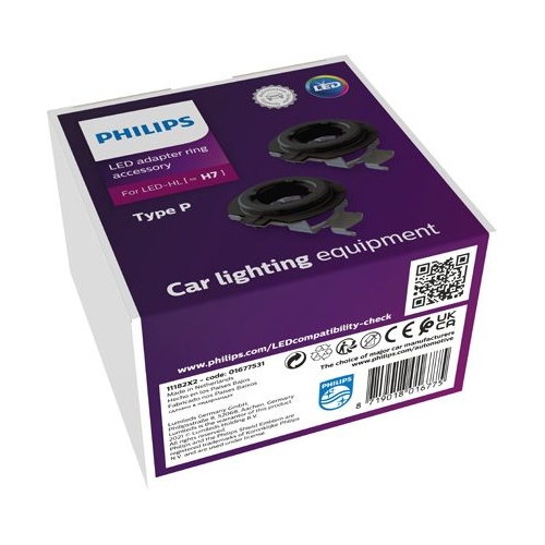 PHILIPS Lampenfassung, Hauptscheinwerfer Adapter Ring H7-LED