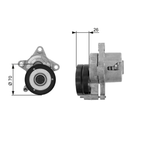 GATES Riemenspanner, Keilrippenriemen DriveAlign™