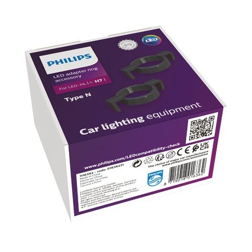 PHILIPS Lampenfassung, Hauptscheinwerfer Adapter Ring H7-LED