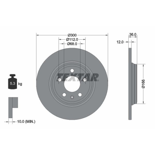 TEXTAR Bremsscheibe PRO